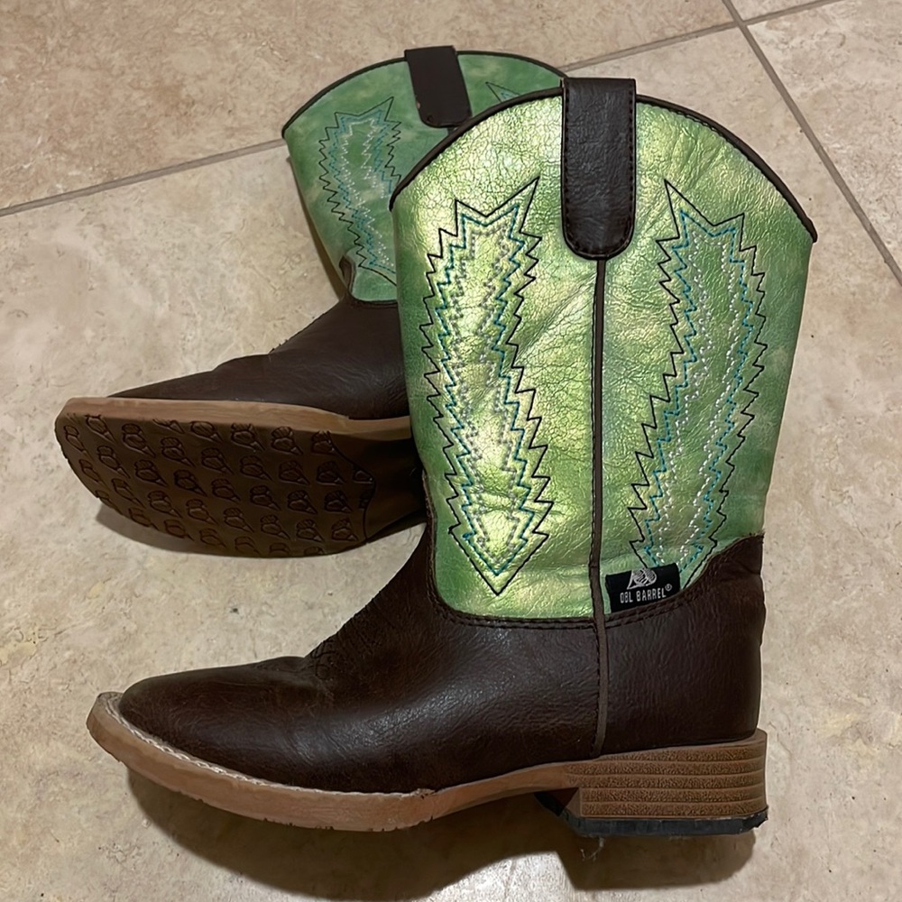 Girls Dbl Barrel western boots, size 12